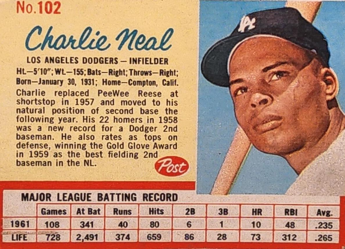 1962 Charlie Neal #102