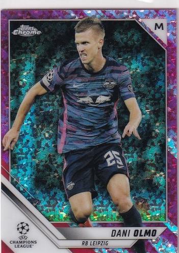 2021 Topps Chrome UEFA Champions League Dani Olmo [Red Wave] #141 card