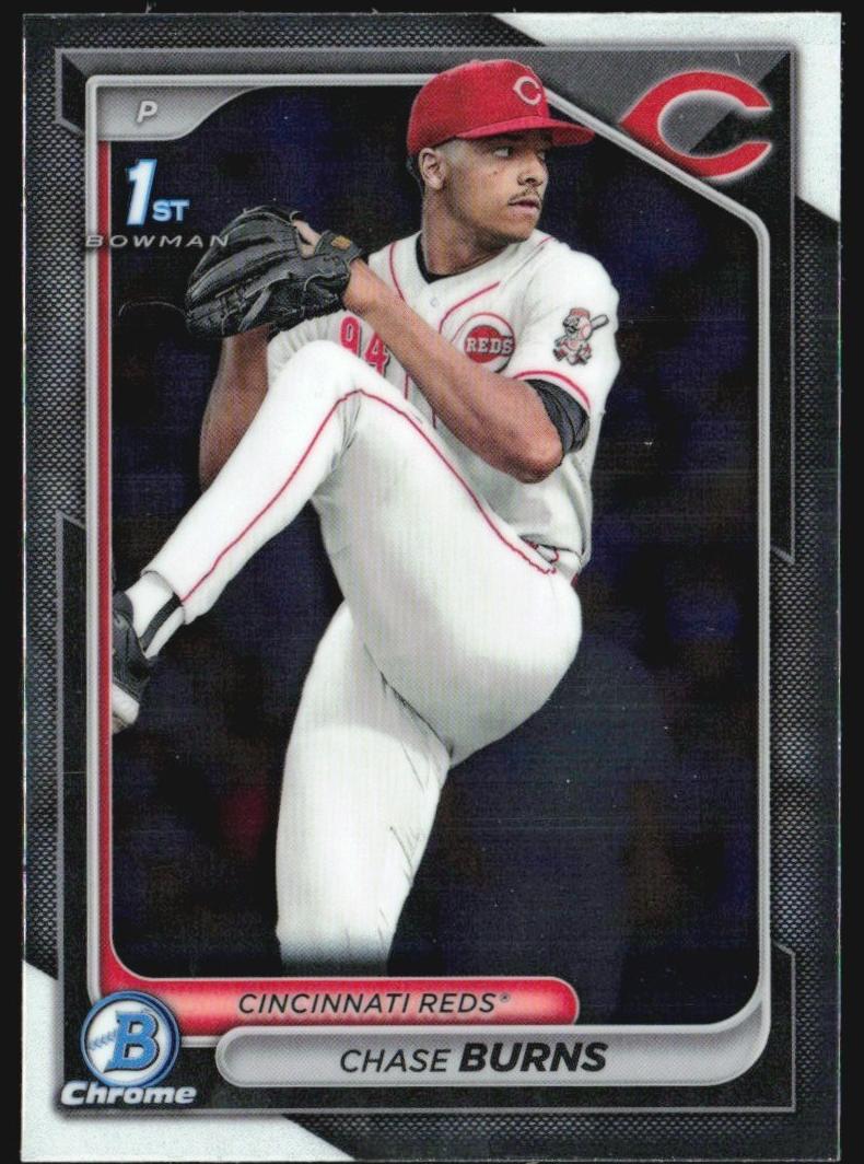 Chase Burns 2024 Bowman Draft Chrome card