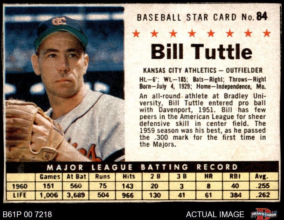 1961 Bill Tuttle [Hand Cut] #84