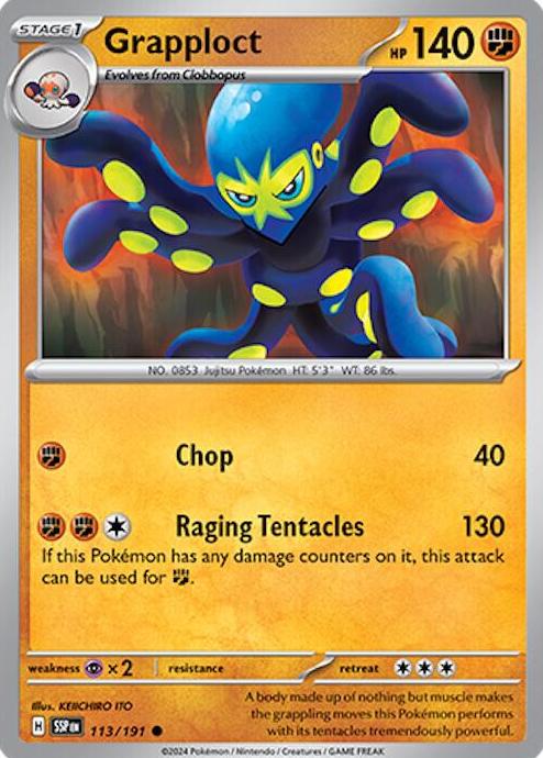 Grapploct 2024 Pokemon Scarlet & Violet Surging Sparks