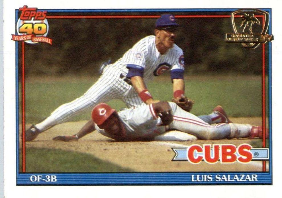 Luis Salazar 1991 Topps Desert Shield Baseball