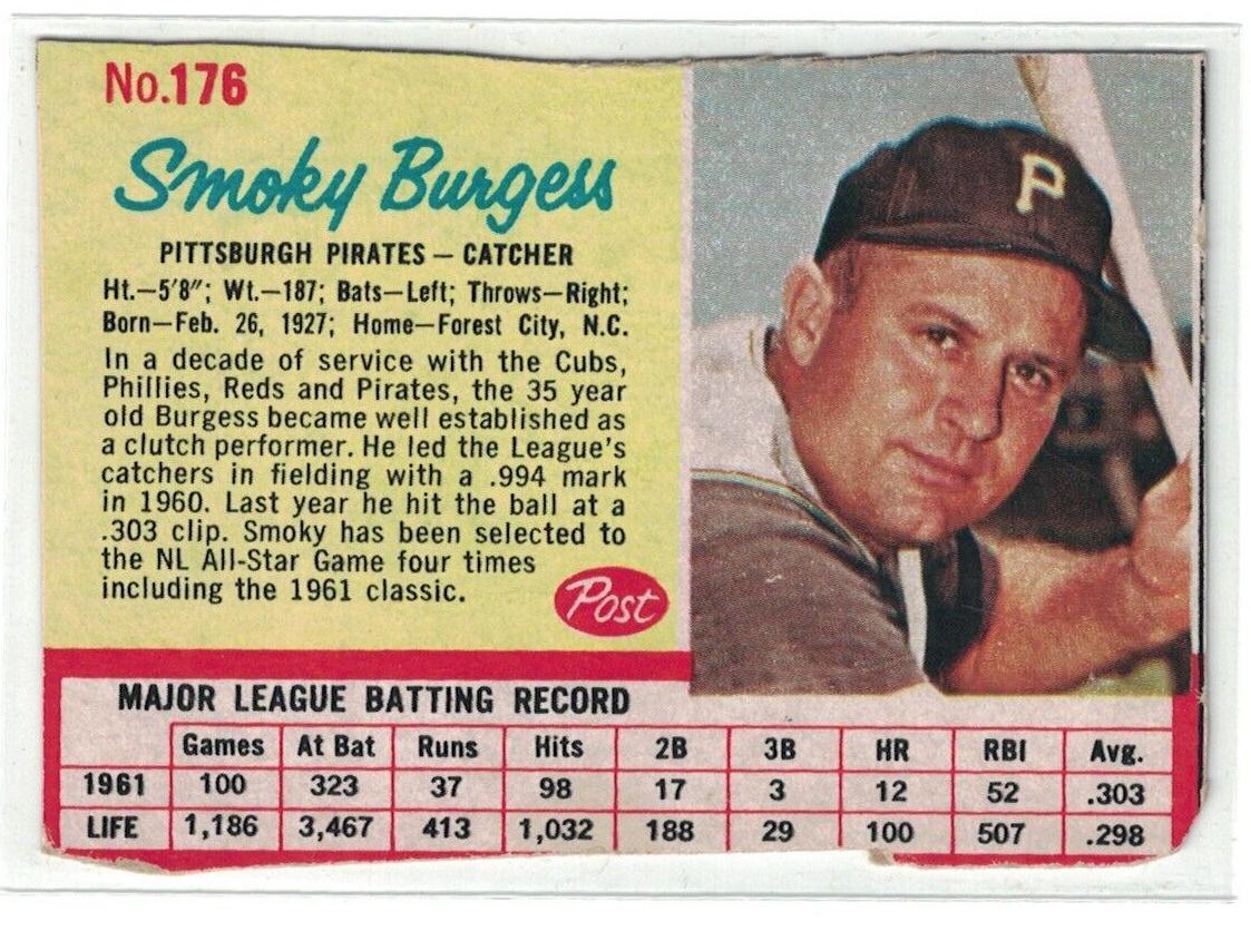 1962 Smoky Burgess #176