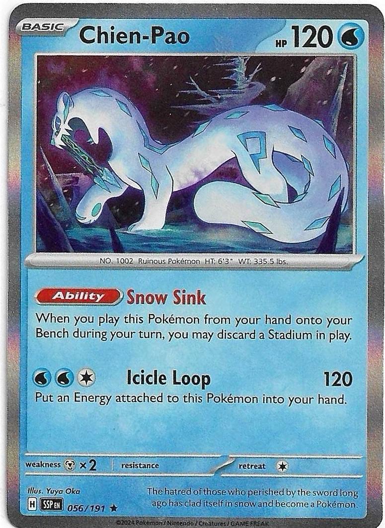Chien-Pao 2024 Pokemon Scarlet & Violet Surging Sparks Reverse Holo