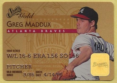 1995 Studio Greg Maddux [Gold] #6 card