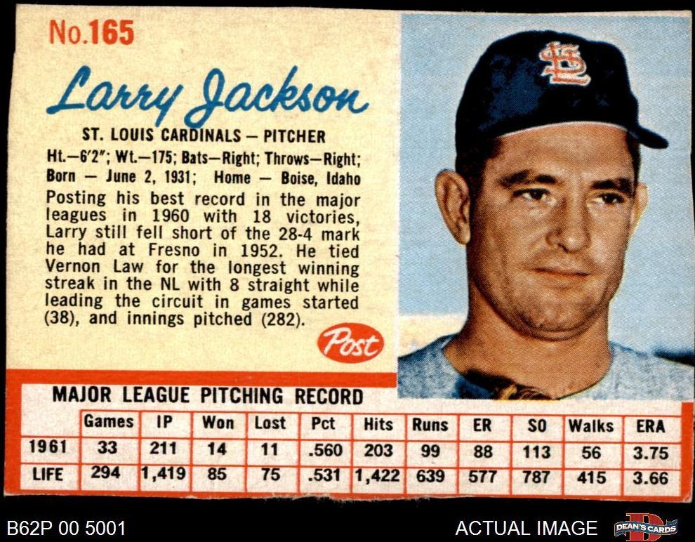 1962 Larry Jackson #165