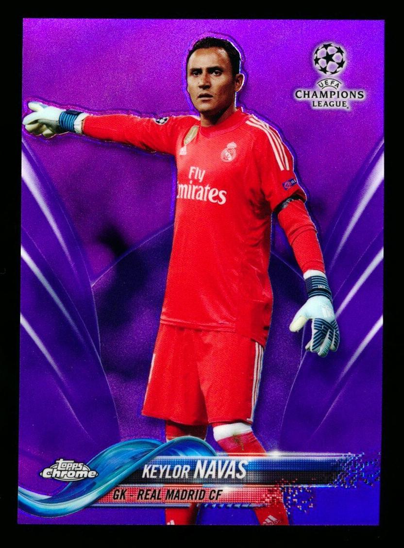 2017 Topps Chrome UEFA Champions League Keylor Navas [Blue] #61 card