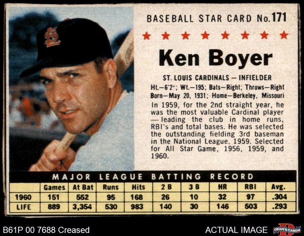 1961 Ken Boyer [Hand Cut] #171