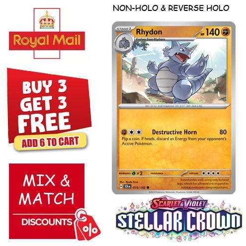 Rhydon 2024 Pokemon Scarlet & Violet Stellar Crown