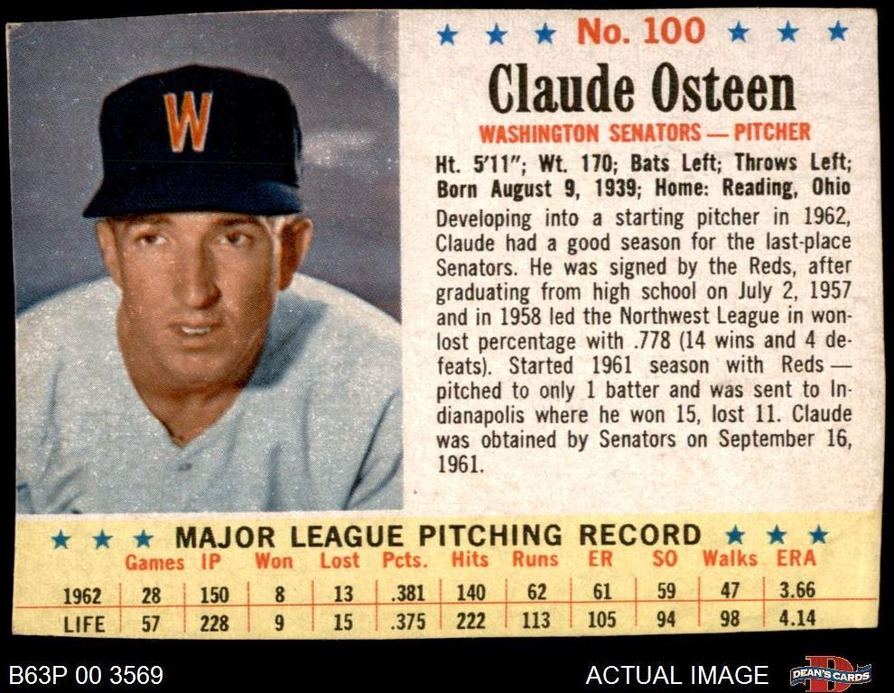 1963 Claude Osteen #100