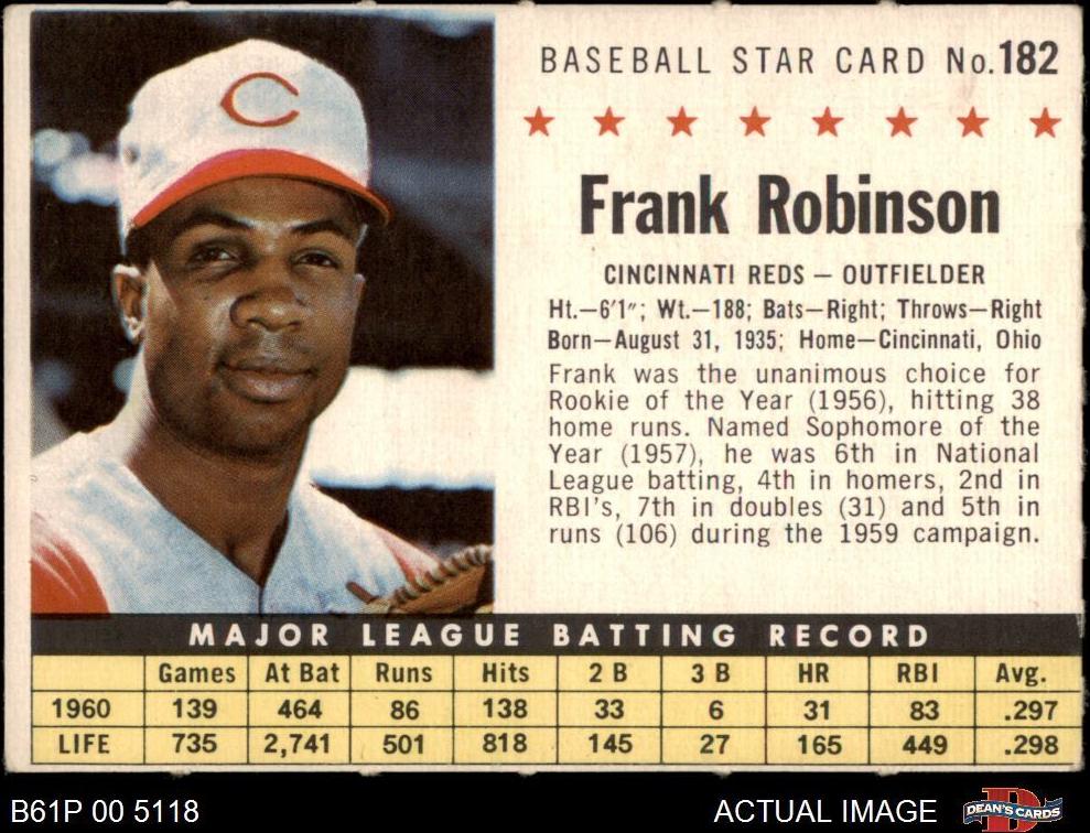 1961 Frank Robinson [Perforated] #182