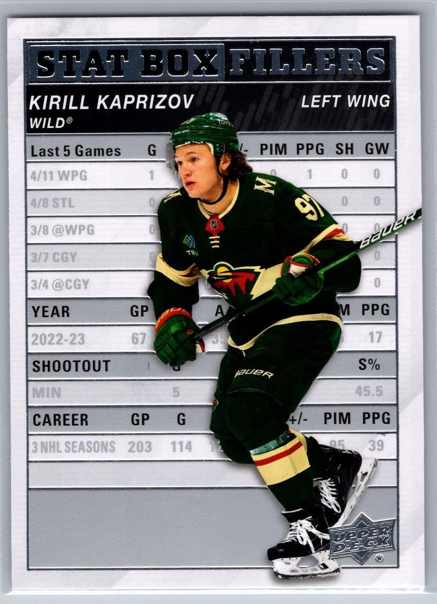 2023 Upper Deck Kirill Kaprizov [Printing Plates] #SB-20 card