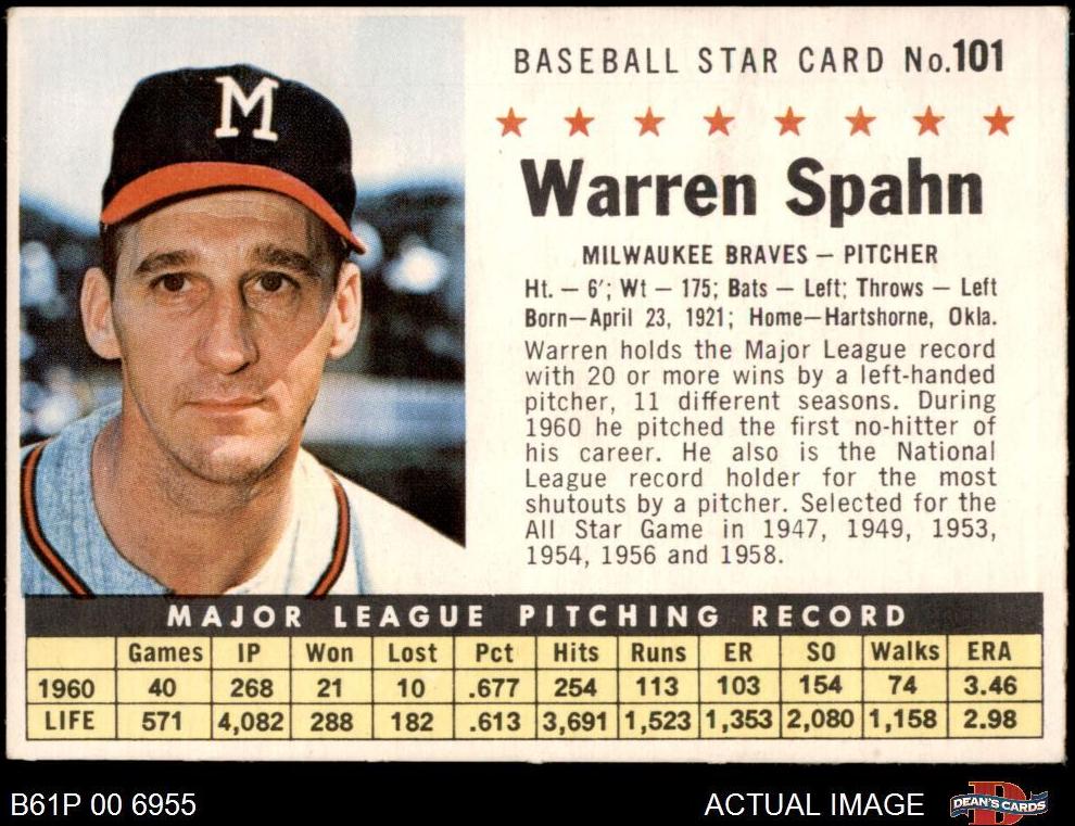 1961 Warren Spahn [Perforated] #101
