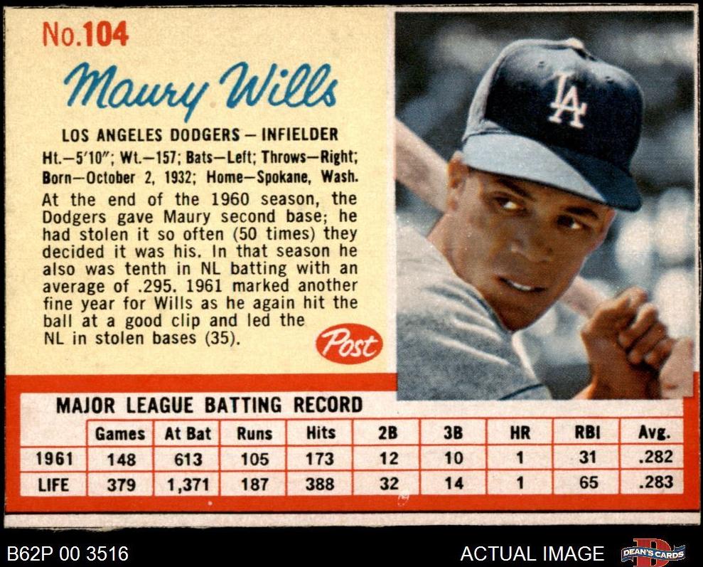 1962 Maury Wills #104