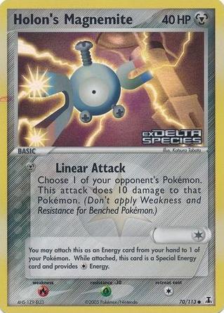 2005 Pokemonex Ex Delta Species Deltaspecies-Rev.Foil Delta Species Rev Foil #70 Holon's Magnemite front
