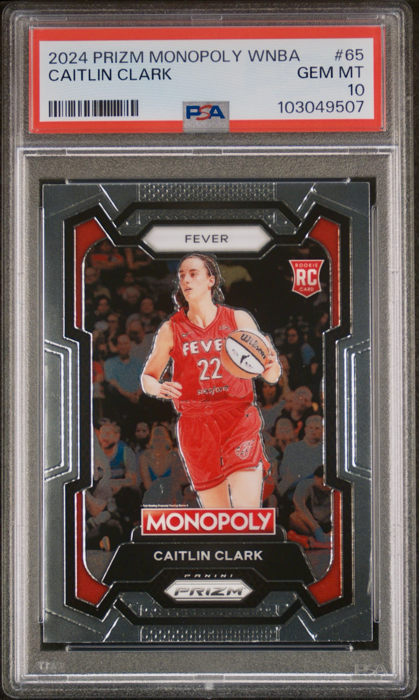 Caitlin Clark 2024 Panini Prizm Monopoly WNBA Basketball