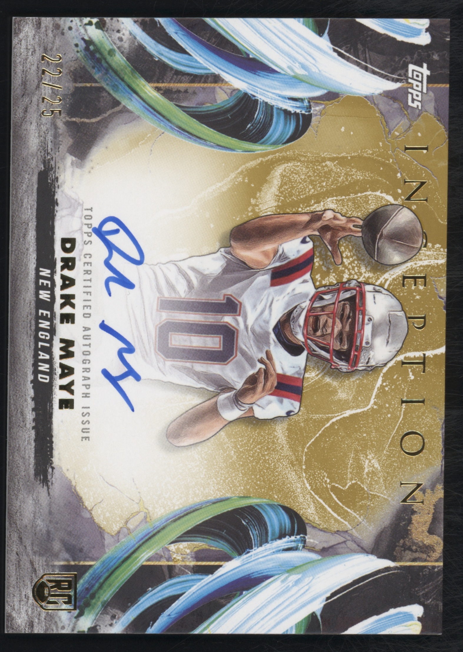 2024 Topps Inception Rookie Autograph Variation Drake Maye #RAV-DM card