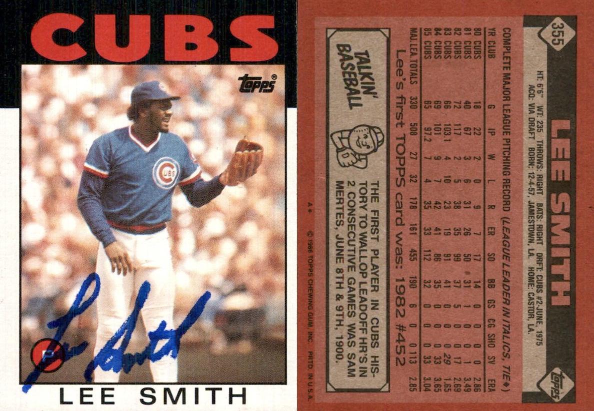 1986 Lee Smith [Autograph] #355