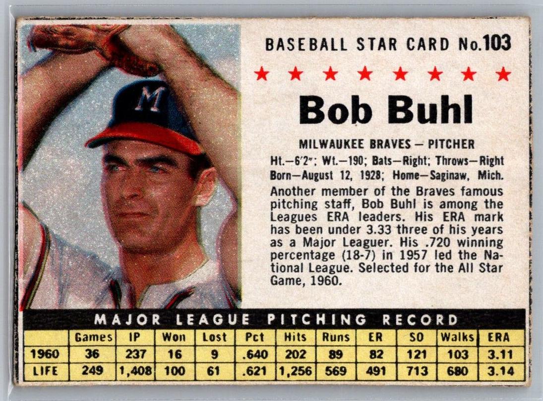 1961 Bob Buhl #103