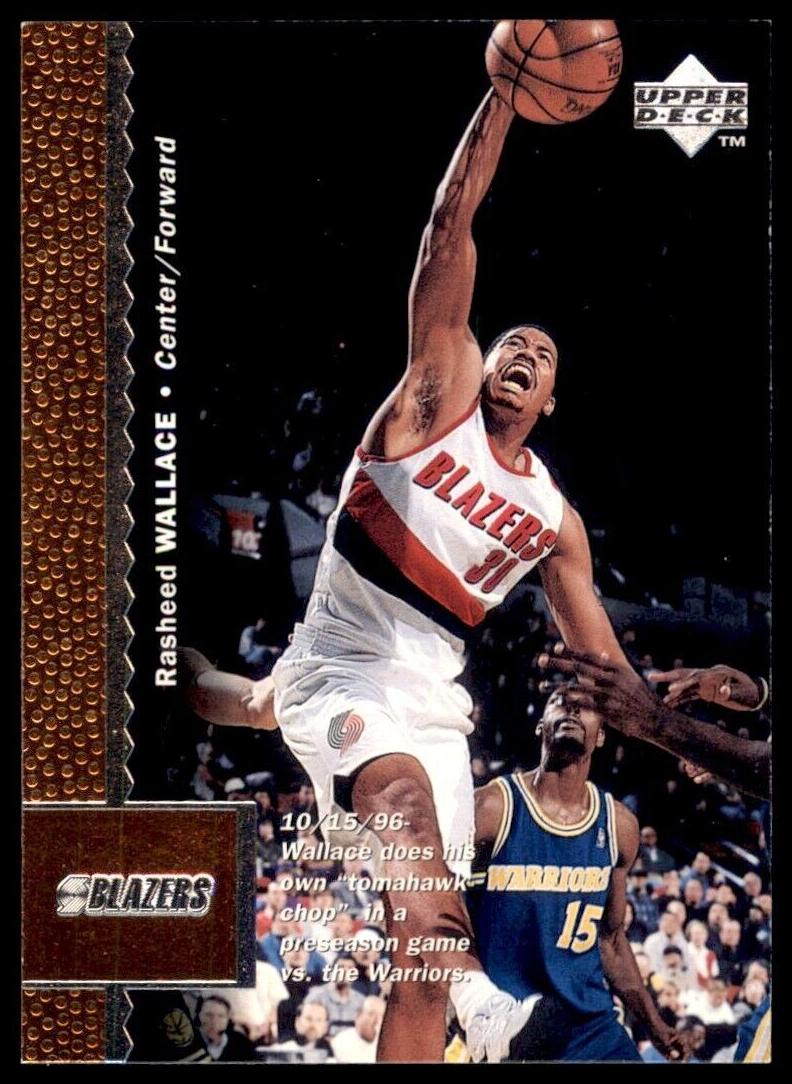 1996 Upper Deck Rasheed Wallace #287 card