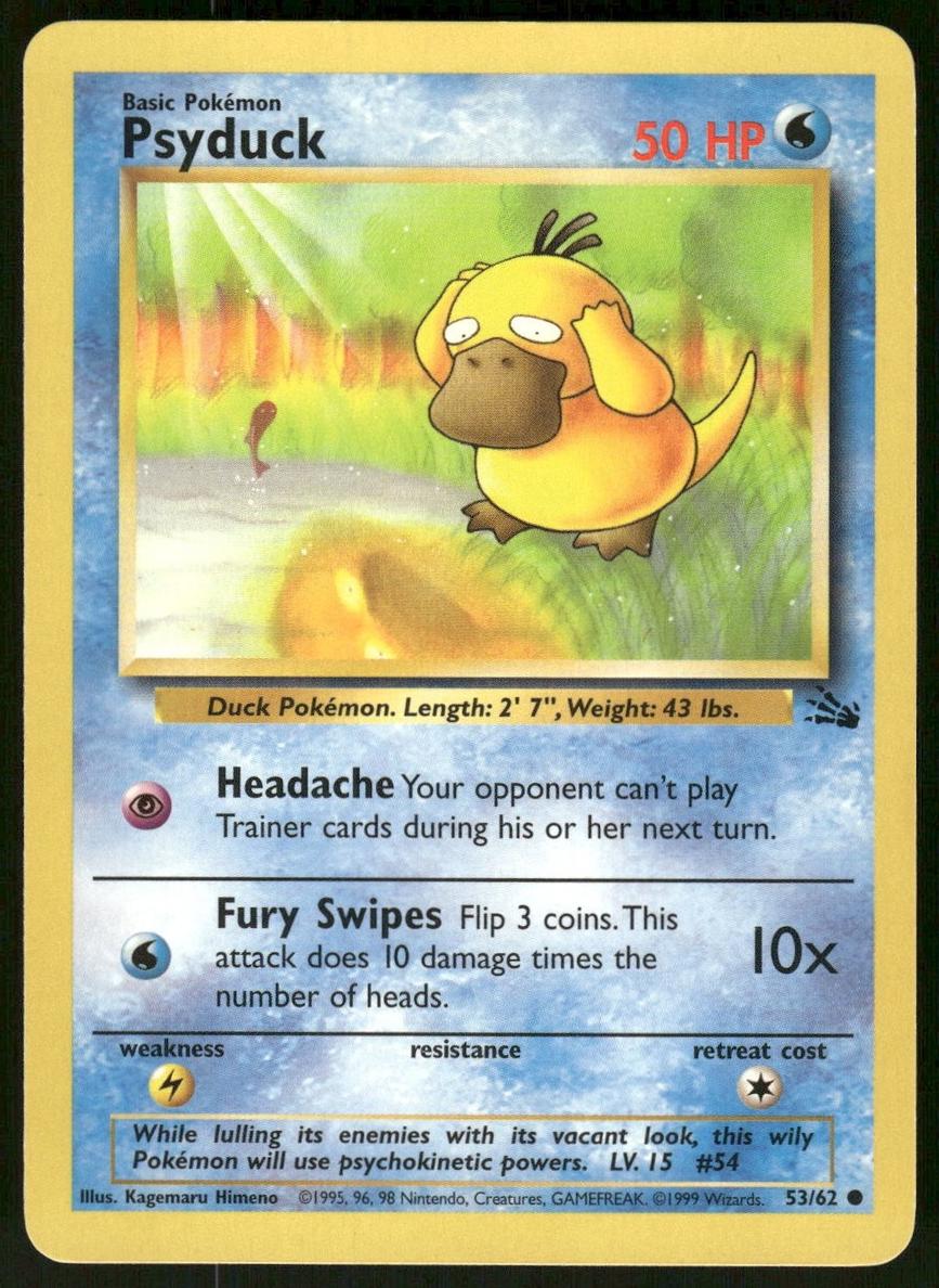Psyduck 1999 Pokemon Fossil