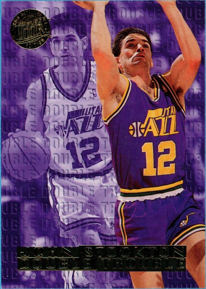 1995 Fleer Ultra John Stockton [Gold Medallion] #10 card