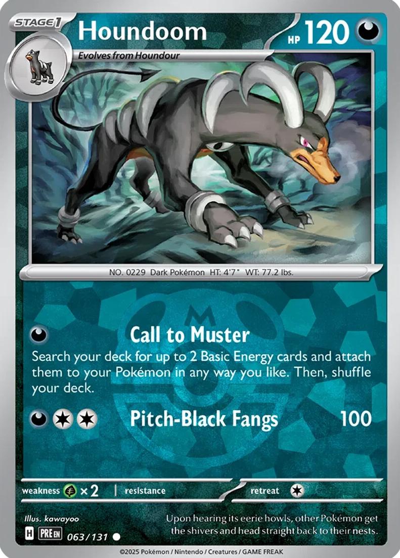 Houndoom 2025 Pokemon Scarlet & Violet Prismatic Evolutions Master Ball