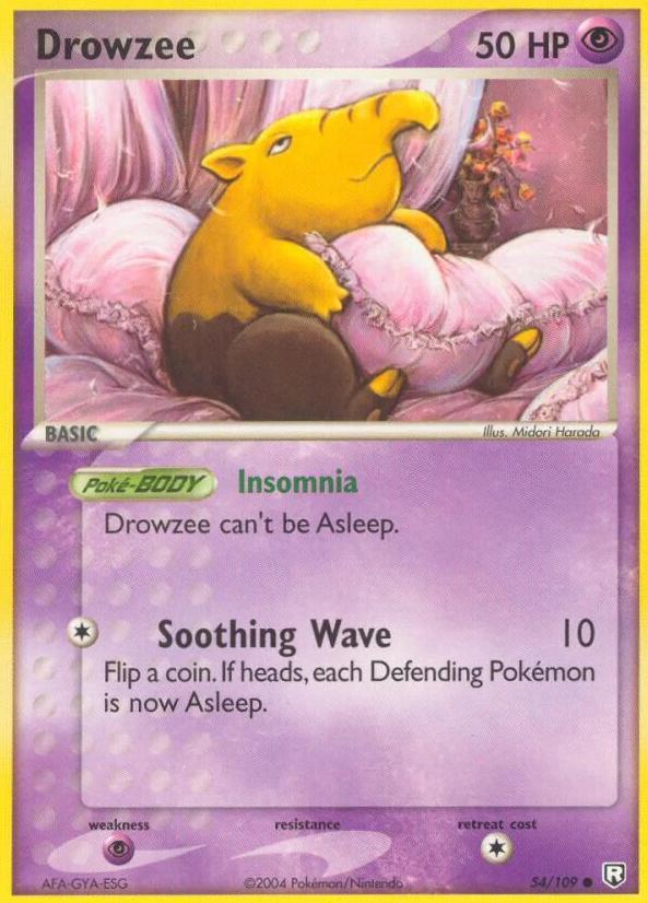 Drowzee 2004 Pokemon EX Team Rocket Returns