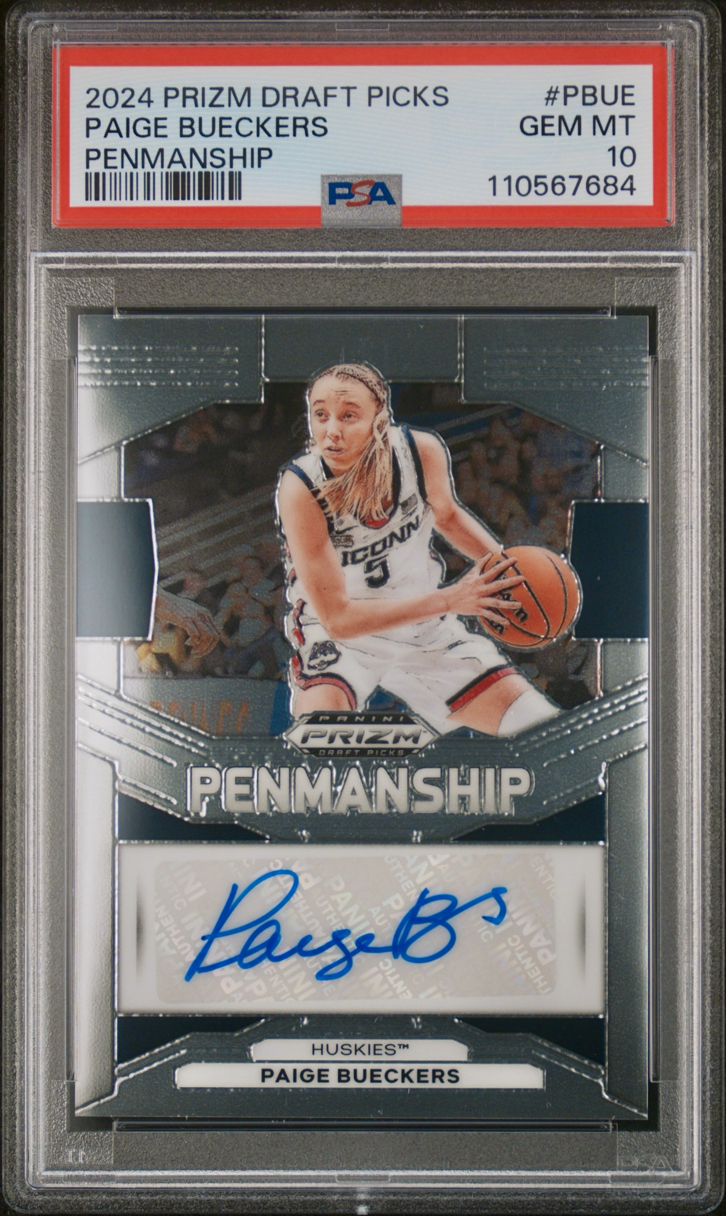 Paige Bueckers 2024 Panini Prizm Draft Picks Penmanship Basketball