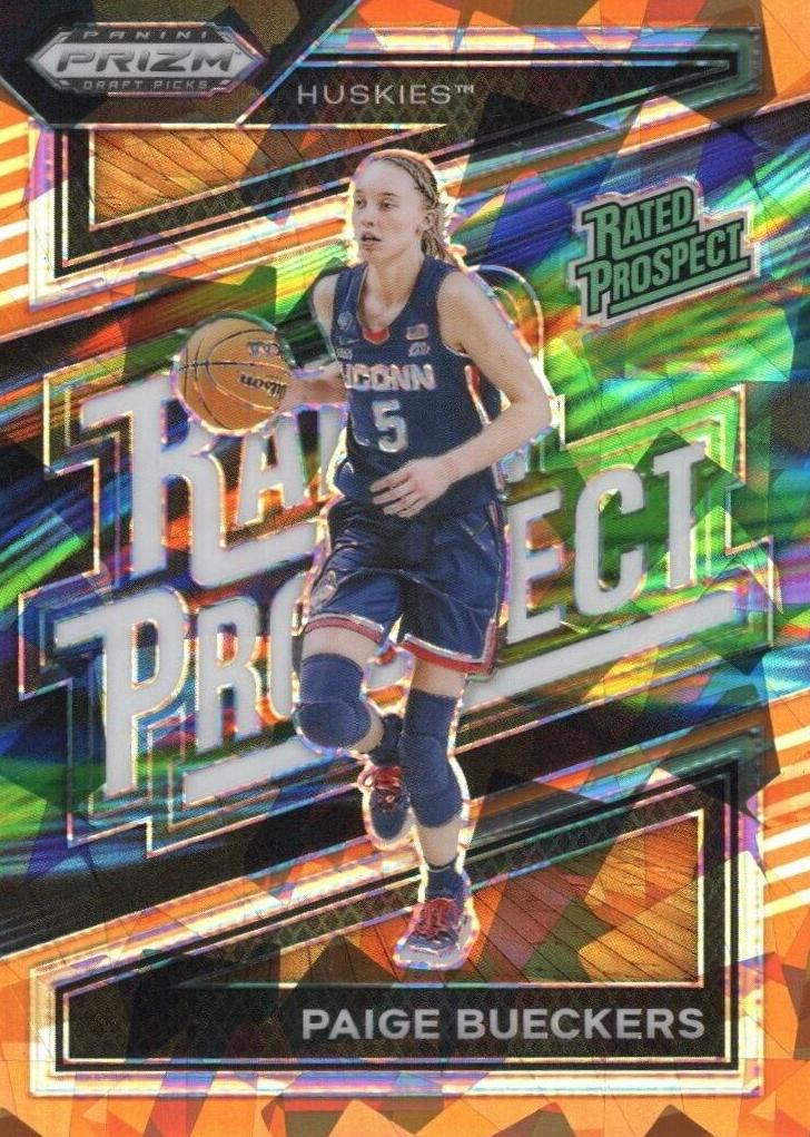 Paige Bueckers 2024 Panini Prizm Draft Picks Rated Prospect Basketball Orange Ice