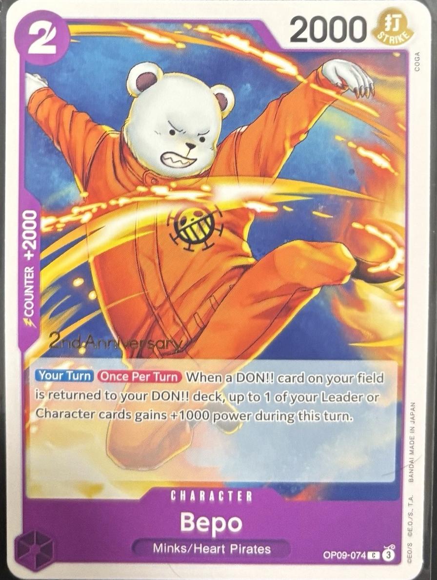 2024 One Piece Emperors In The New World Bepo #OP09-074 card