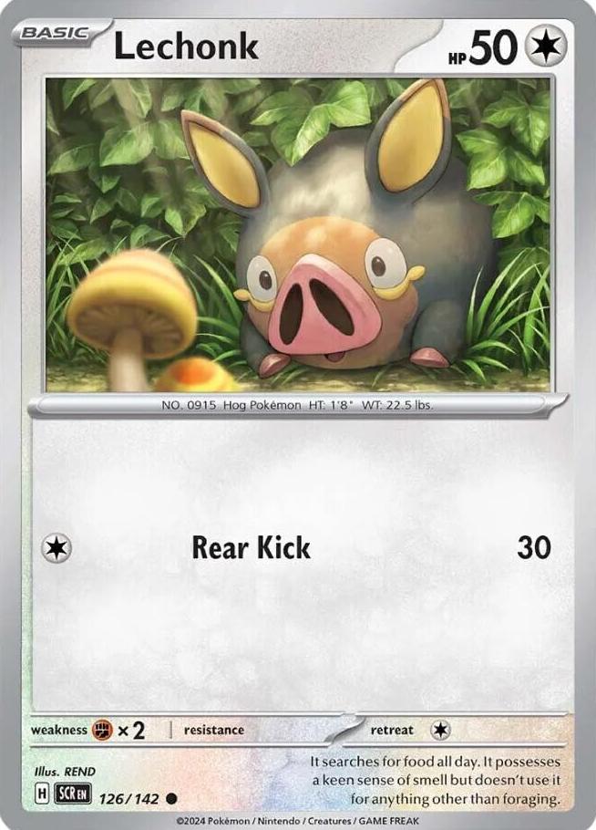 Lechonk 2024 Pokemon Scarlet & Violet Stellar Crown
