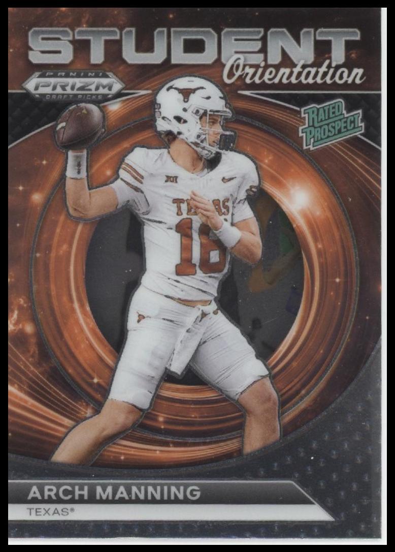 2024 Panini Prizm Draft Picks Student Orientation Arch Manning #SO-AM card