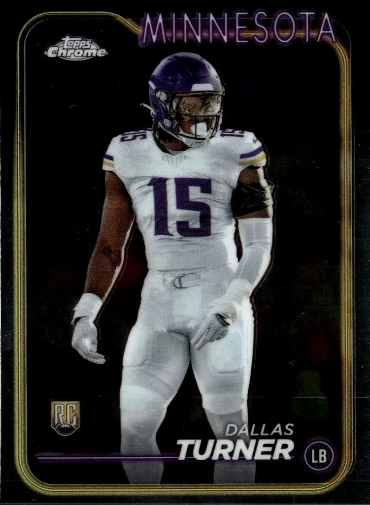 Dallas Turner 2024 Topps Chrome Football card