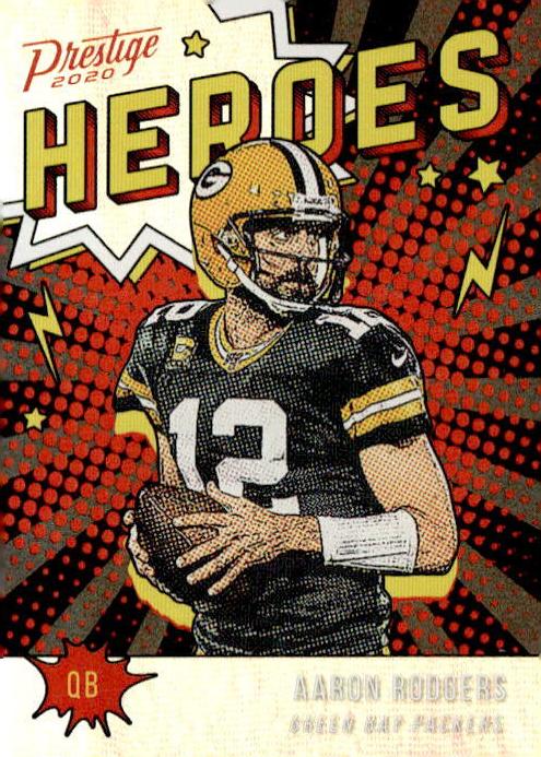 2020 Panini Prestige Aaron Rodgers #HE-AR card
