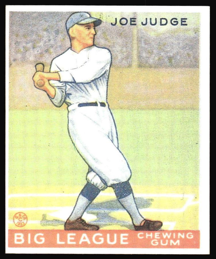 1933 Goudey Joe Judge #155 card