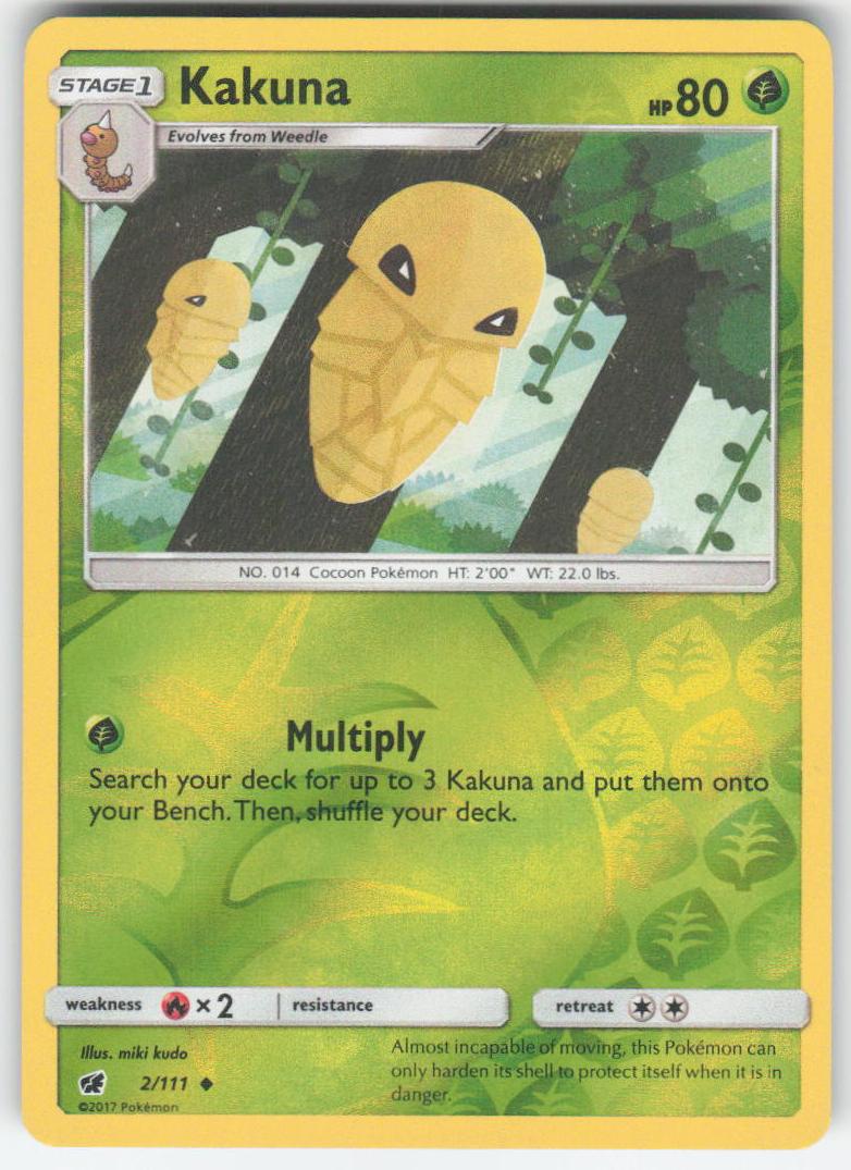 Kakuna 2017 Pokemon Sun & Moon Crimson Invasion Reverse Holo