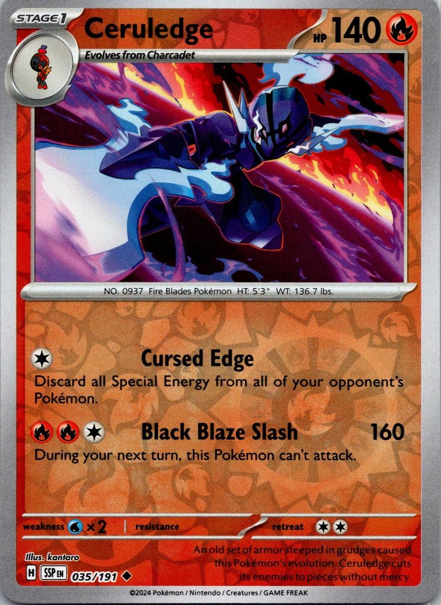 Ceruledge 2024 Pokemon Scarlet & Violet Surging Sparks