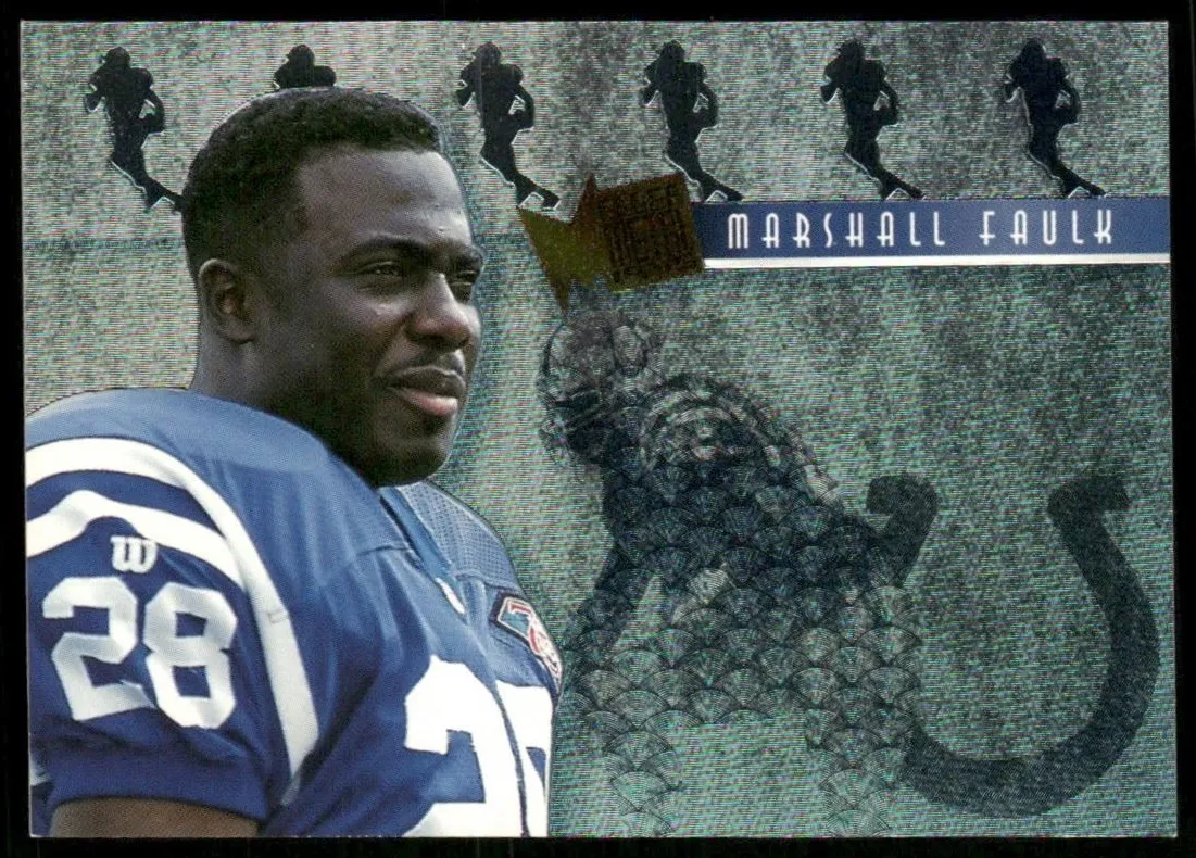 1995 Fleer Metal Marshall Faulk #3 card