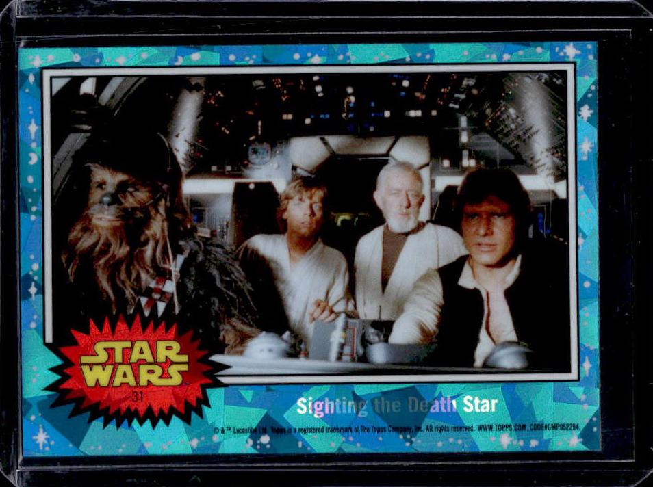 2022 Topps Chrome Sapphire Star Wars Death Star #31 card