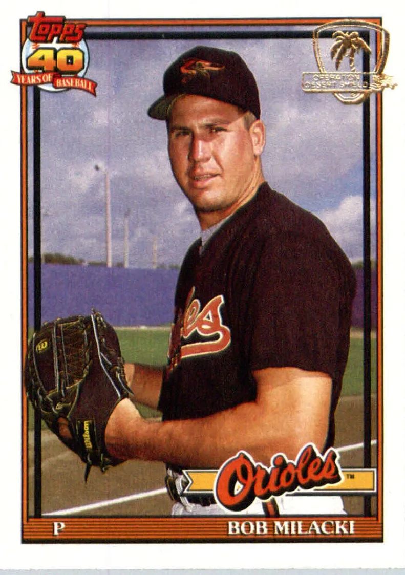 Bob Milacki 1991 Topps Desert Shield Baseball