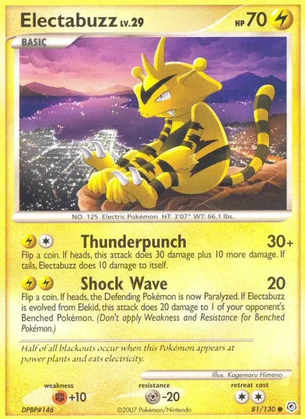 Electabuzz 2007 Pokemon Diamond & Pearl