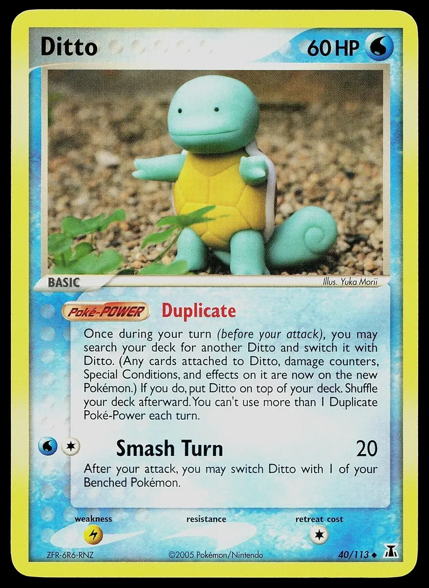 2005 Pokemon EX Delta Species DELTA SPECIES #40 Ditto [Squirtle] front