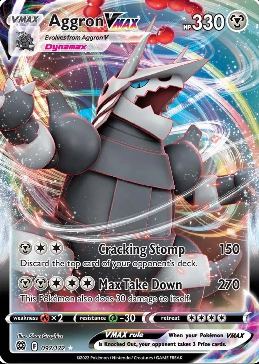 Aggron Vmax 2022 Pokemon Brilliant Stars Full Art