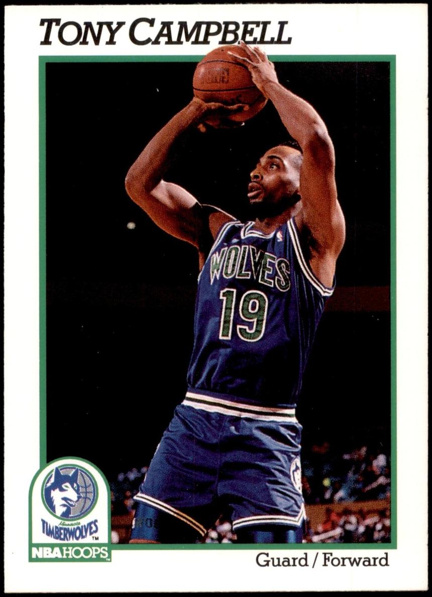 1991 Hoops Tony Campbell #124 card