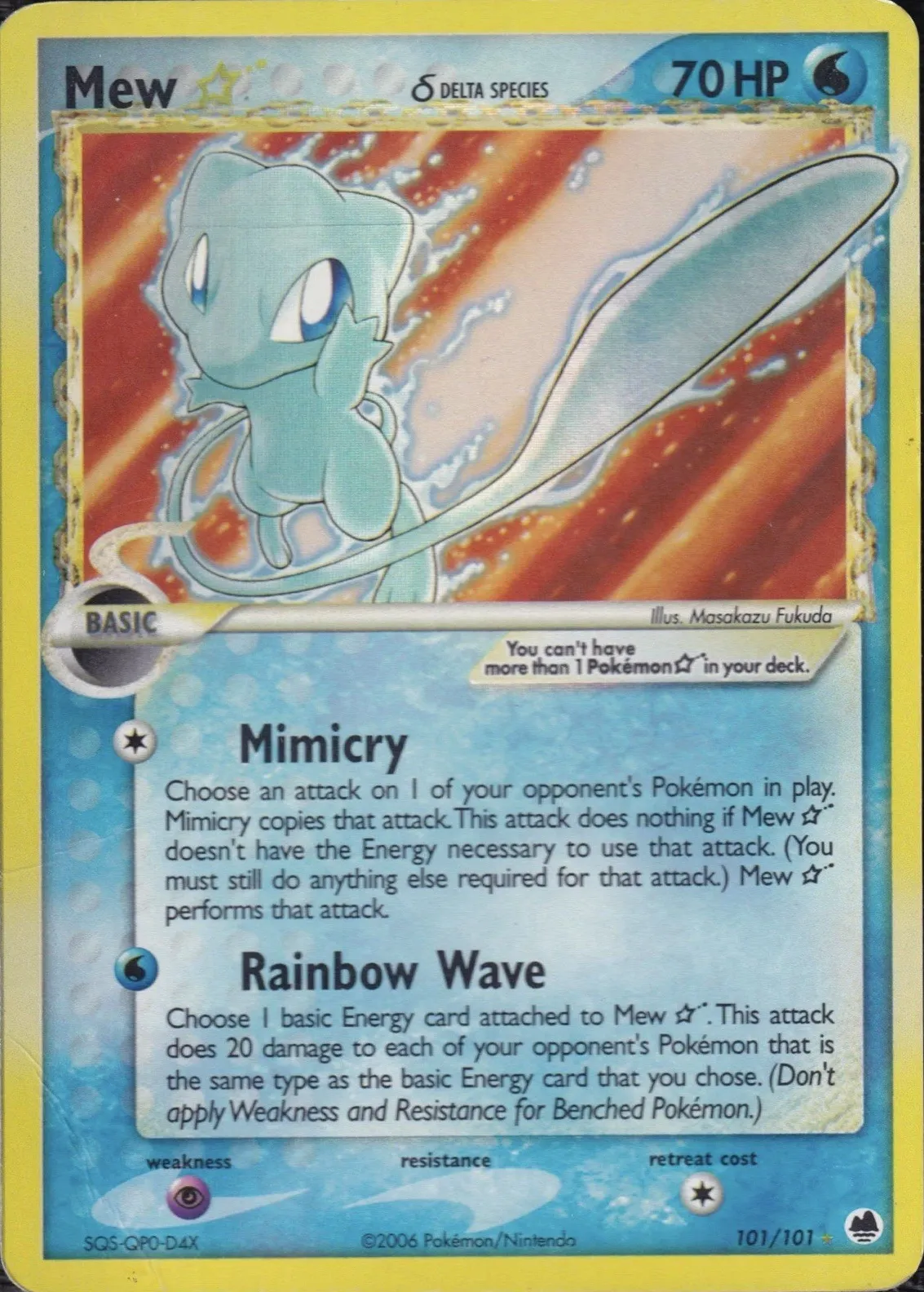 2006 Pokemon Pokemon GO Holo #101 Mew front
