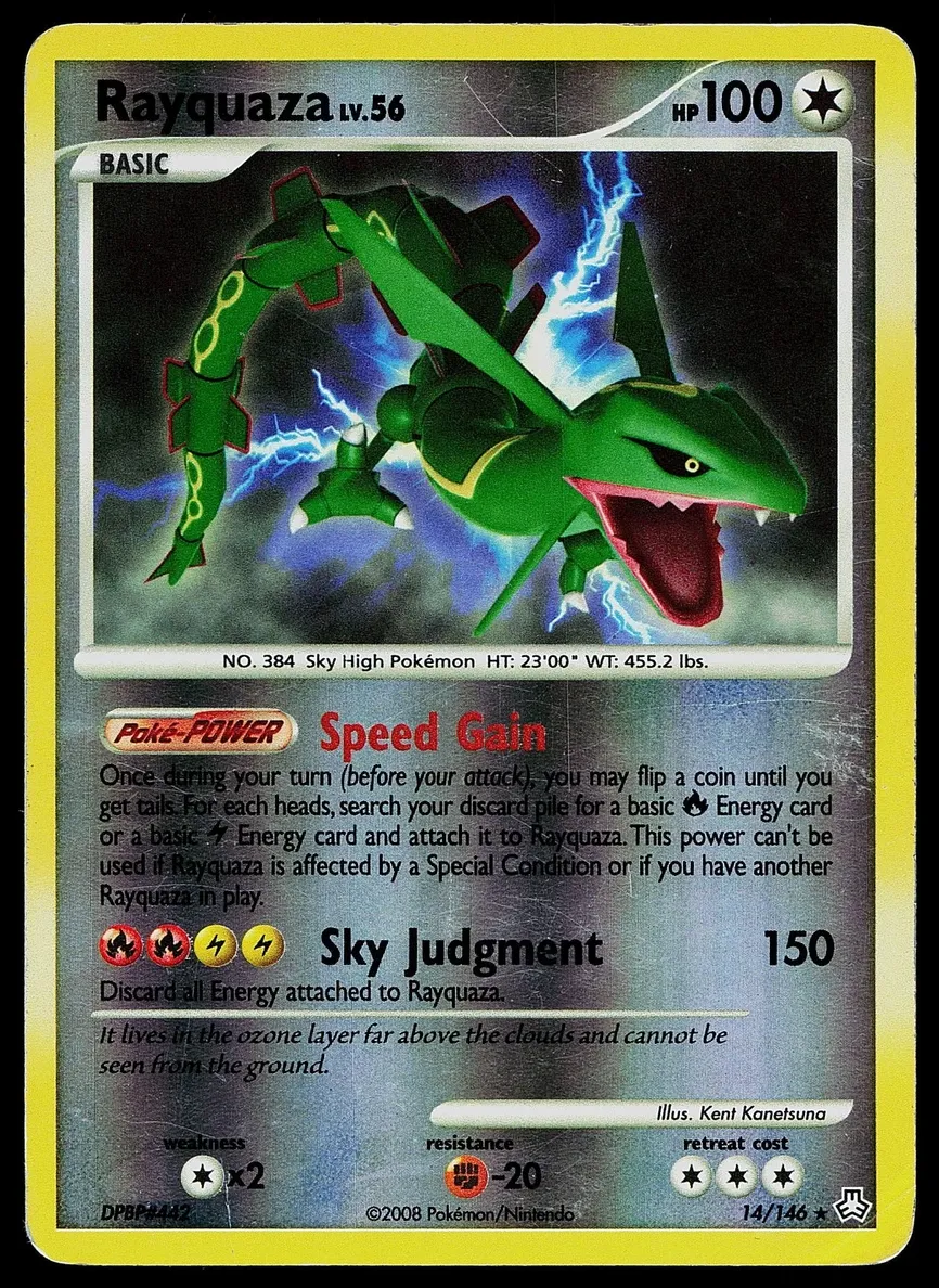 Rayquaza 2008 Pokemon Diamond & Pearl Legends Awakened Reverse Holo