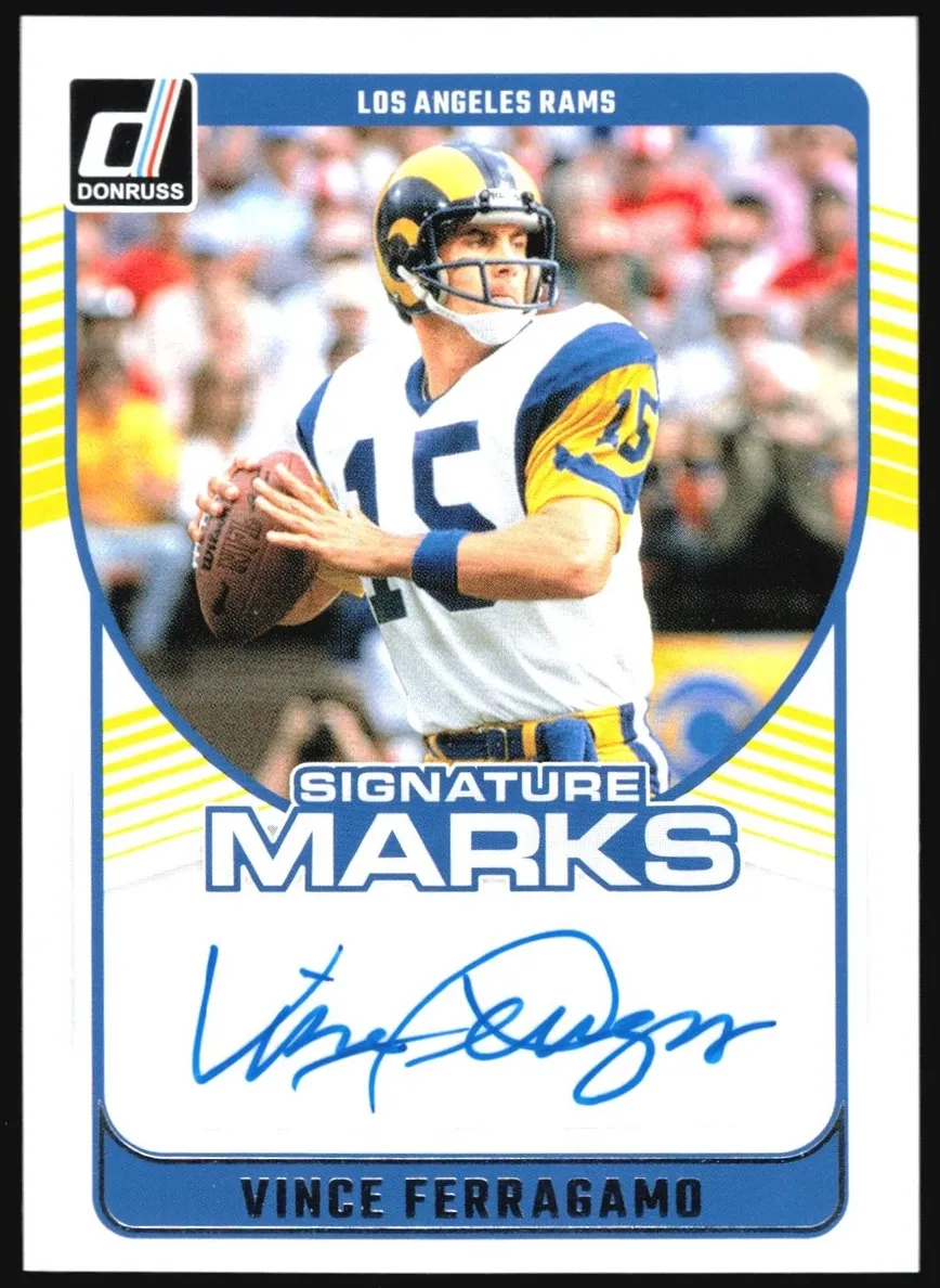Vince Ferragamo 2024 Panini Donruss Signature Marks Football