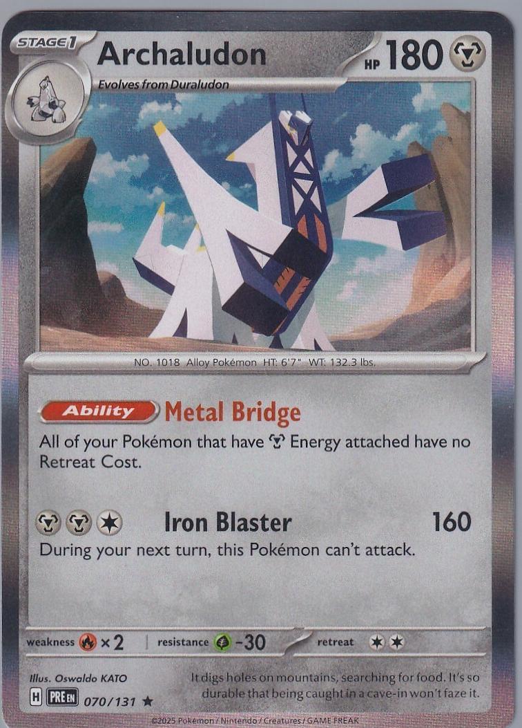 Archaludon 2025 Pokemon Scarlet & Violet Prismatic Evolutions