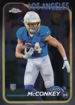 Ladd McConkey 2024 Topps Chrome Football card